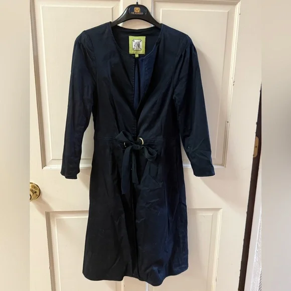 Elizabeth McKay Navy Trench Coat - Picture 2 of 3